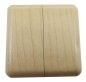 Preview: Einzelrosetten aus Holz, 2-teilig BASIC 60 Ahorn schutzlackiert