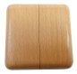 Mobile Preview: Einzelrosetten aus Holz, 2-teilig BASIC 60 Buche schutzlackiert