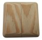 Mobile Preview: Einzelrosetten aus Holz, 2-teilig BASIC 60 Kirsche natur-roh