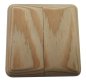 Preview: Einzelrosetten aus Holz, 2-teilig BASIC 60 Kirsche natur-roh