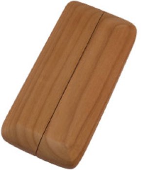 Doppelrosetten aus Holz, 2-teilig BASIC 100  Kirsche natur-roh