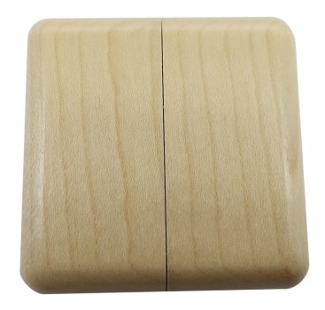 Einzelrosetten aus Holz, 2-teilig BASIC 60 Ahorn schutzlackiert