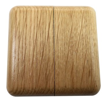 Einzelrosetten aus Holz, 2-teilig BASIC 60 Eiche schutzlackiert