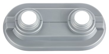 Doppelrosetten aus Kunststoff, DUO-CutLine, silbern 50mm