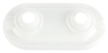 Doppelrosetten aus Kunststoff, DUO-CutLine, weiß 50mm