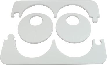 Doppelrosetten aus Acryl im GS-Design