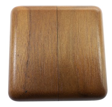 Einzelrosetten aus Holz, 2-teilig BASIC 60 Nussbaum schutzlackiert