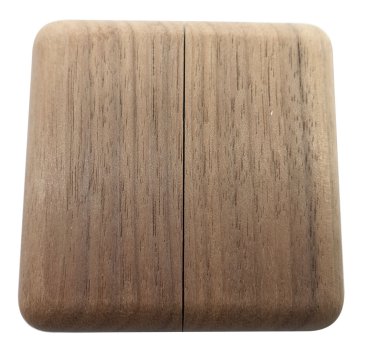 Einzelrosetten aus Holz, 2-teilig BASIC 60 Nussbaum natur-roh