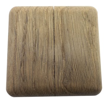 Einzelrosetten aus Holz, 2-teilig BASIC 60 Räuchereiche natur-roh
