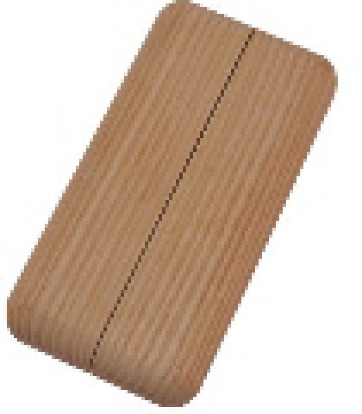 Doppelrosetten aus Holz, 2-teilig BASIC 100  Esche natur-roh