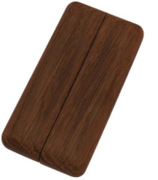 Doppelrosetten aus Holz, 2-teilig BASIC 100 Räuchereiche natur-roh