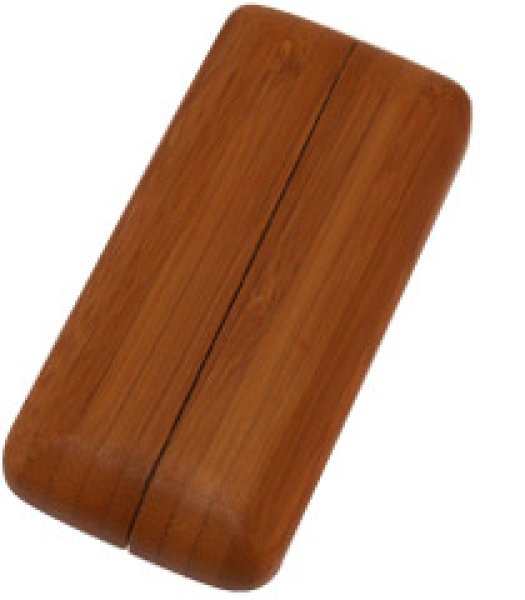 Doppelrosetten aus Holz, 2-teilig BASIC 100 Bambus dunkel schutzlackiert
