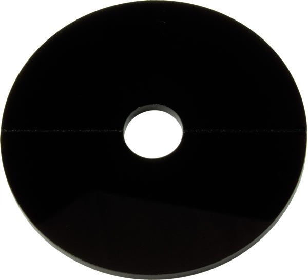 Einzelrosetten aus Acryl im GS-Design schwarz
