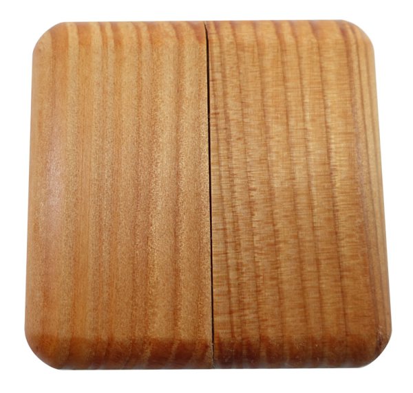 Einzelrosetten aus Holz, 2-teilig BASIC 60 Lärche  geölt