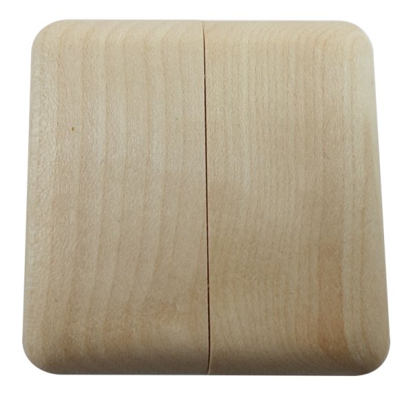 Einzelrosetten aus Holz, 2-teilig BASIC 60 Ahorn geölt