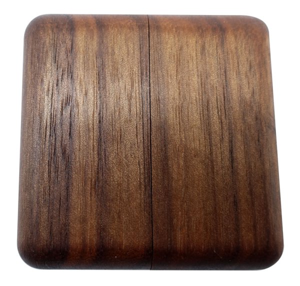 Einzelrosetten aus Holz, 2-teilig BASIC 60 Nussbaum geölt