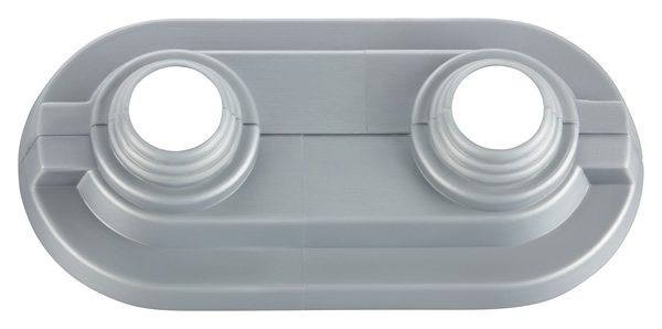 Doppelrosetten aus Kunststoff, DUO-CutLine, silbern 50mm