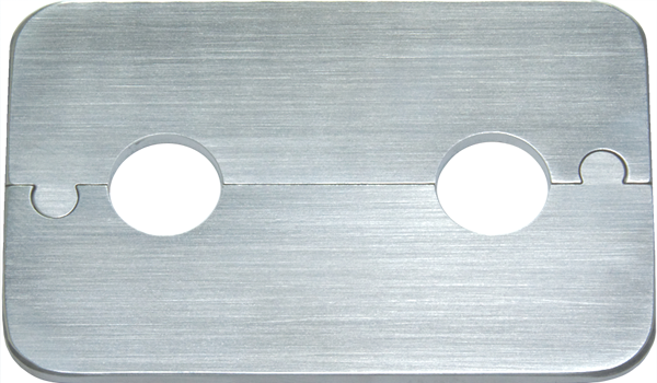 Doppelrosetten aus Edelstahl DUO-ClickLine - Standard-Qualität Achsmaß 50mm