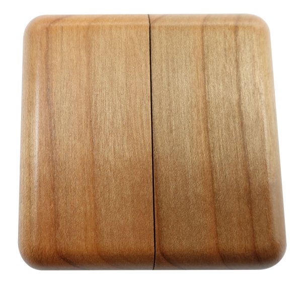 Einzelrosetten aus Holz, 2-teilig BASIC 60 Bambus dunkel schutzlackiert