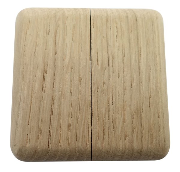 Einzelrosetten aus Holz, 2-teilig BASIC 60 Eiche natur-roh