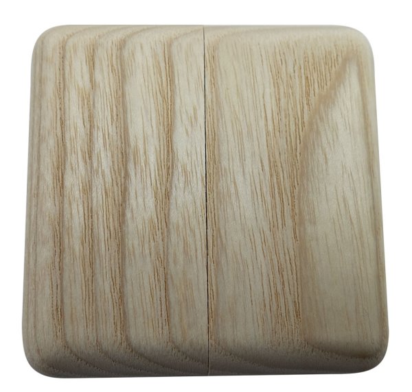 Einzelrosetten aus Holz, 2-teilig BASIC 60 Esche natur-roh