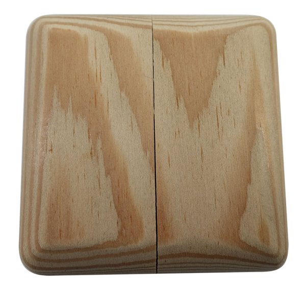 Einzelrosetten aus Holz, 2-teilig BASIC 60 Kirsche natur-roh