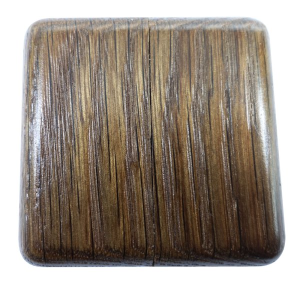Einzelrosetten aus Holz, 2-teilig BASIC 60 Räuchereiche schutzlackiert
